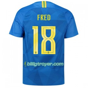 Billige Fotballdrakter Brasil Fred 18 VM 2018 Bortedraktsett